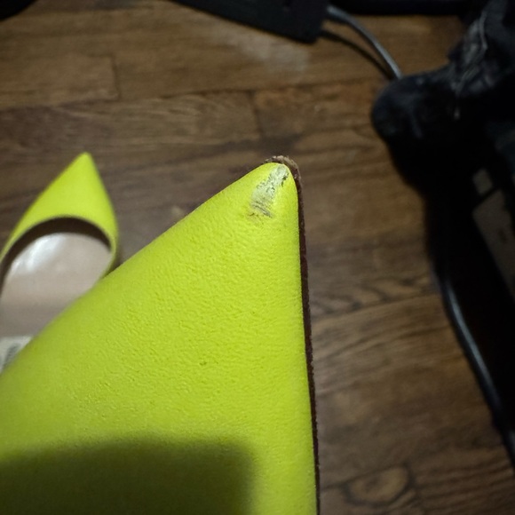 Valentino rockstud heels. Yellow/lime neon - Picture 11 of 13